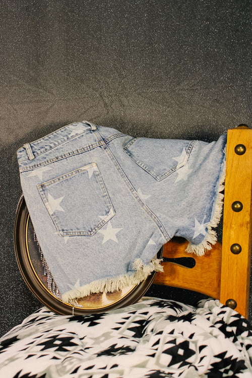 Allie Light-Washed Denim Shorts
