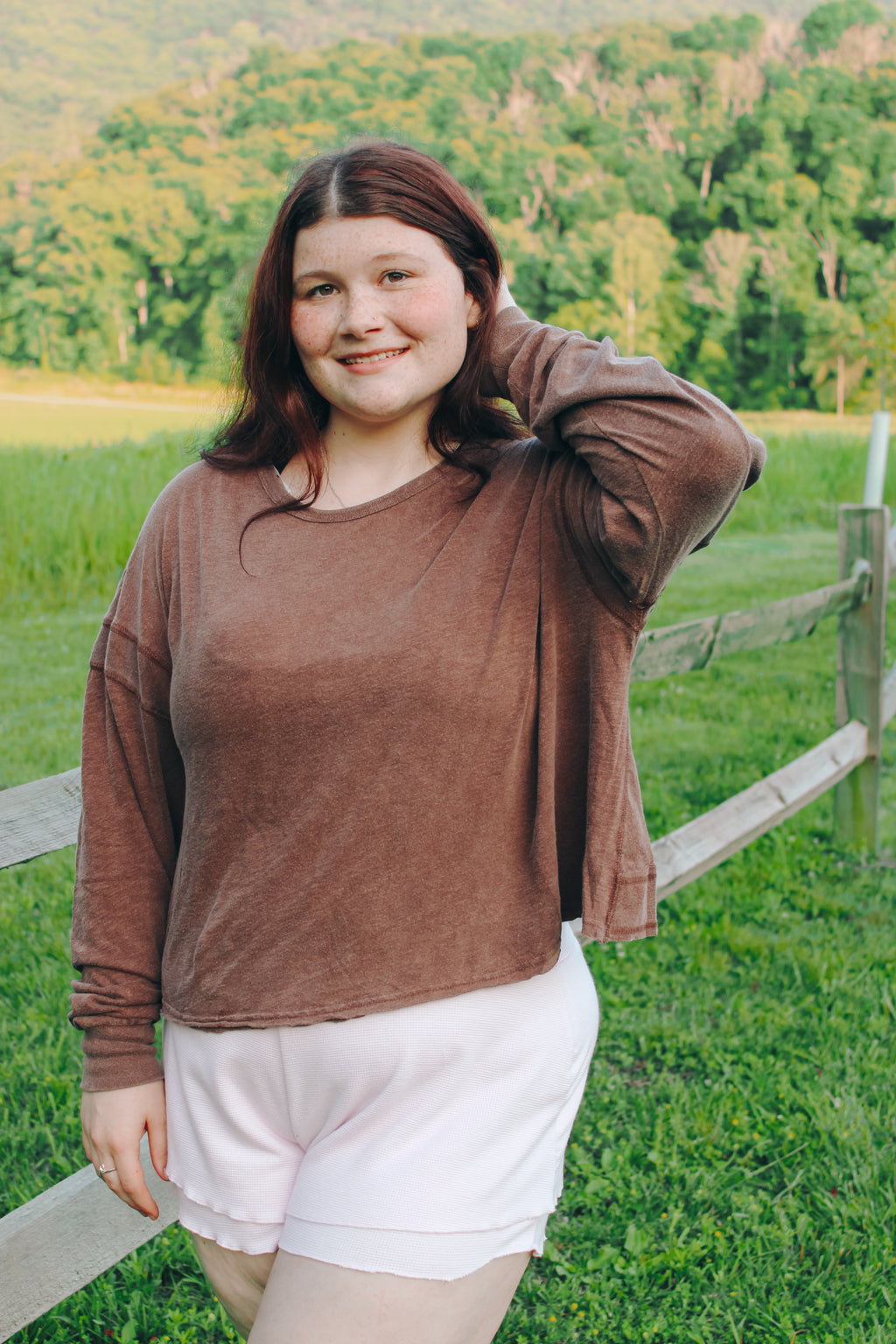 Blakely Long Sleeve Open Back Shirt